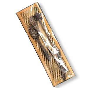 Vintage Carved Wood Drinks Set Thailand Tropical Tiki Bar Decor